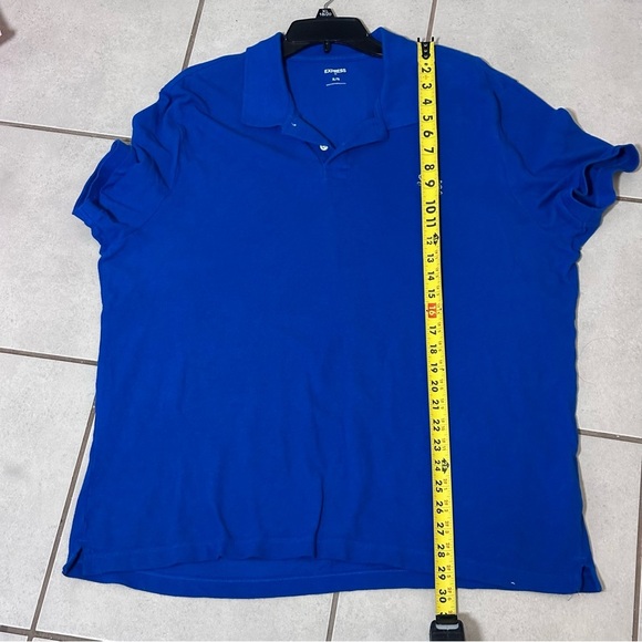 Express Men Royal Blue Casual Polo Shirt Short Sleeve size XL. - Picture 8 of 8